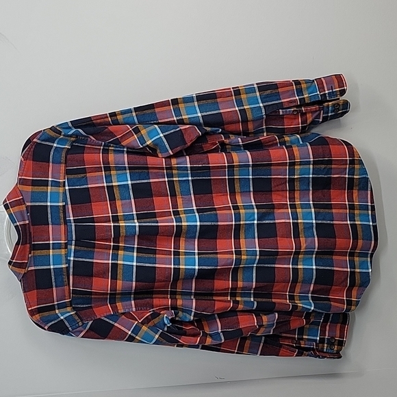 Lands' End Pocket Flannel Plaid Shirt - Picture 5 of 8